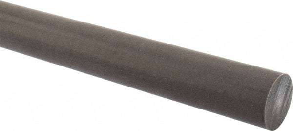 Made in USA - 1' Long, 1-1/4" Diam, Acetal (PTFE-Filled) Plastic Rod - Brown - Apex Tool & Supply