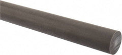 Made in USA - 4' Long, 1-1/4" Diam, Acetal (PTFE-Filled) Plastic Rod - Brown - Apex Tool & Supply