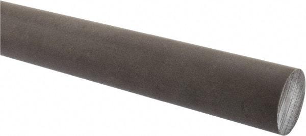 Made in USA - 2' Long, 1-1/2" Diam, Acetal (PTFE-Filled) Plastic Rod - Brown - Apex Tool & Supply