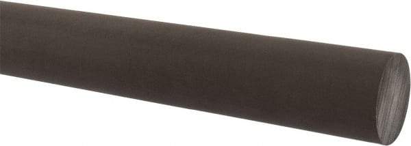 Made in USA - 4' Long, 1-1/2" Diam, Acetal (PTFE-Filled) Plastic Rod - Brown - Apex Tool & Supply