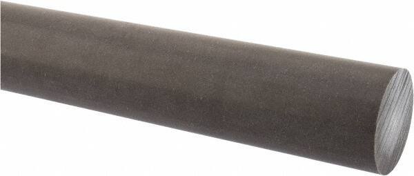 Made in USA - 1' Long, 1-3/4" Diam, Acetal (PTFE-Filled) Plastic Rod - Brown - Apex Tool & Supply