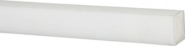 Made in USA - 2' x 3/8" x 3/8" Natural (Color) Acetal Square Bar - Apex Tool & Supply