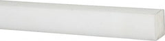 Made in USA - 2' x 3/8" x 3/8" Natural (Color) Acetal Square Bar - Apex Tool & Supply