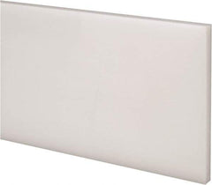 Made in USA - 4 Ft. Long x 3 Inch Wide x 1/8 Inch High, Acetal, Rectangular Plastic Bar - Natural - Apex Tool & Supply
