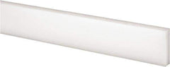 Made in USA - 4 Ft. Long x 1 Inch Wide x 1/4 Inch High, Acetal, Rectangular Plastic Bar - Natural - Apex Tool & Supply