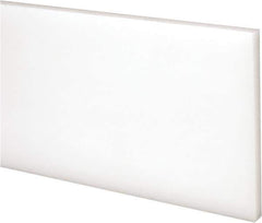 Made in USA - 2 Ft. Long x 3 Inch Wide x 1/4 Inch High, Acetal, Rectangular Plastic Bar - Natural - Apex Tool & Supply