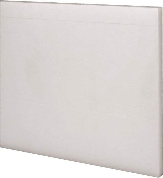 Made in USA - 1 Ft. Long x 4 Inch Wide x 1/4 Inch High, Acetal, Rectangular Plastic Bar - Natural - Apex Tool & Supply