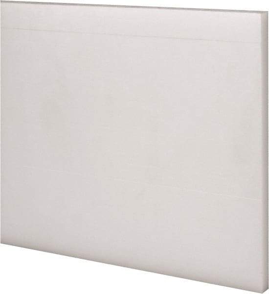 Made in USA - 2 Ft. Long x 4 Inch Wide x 1/4 Inch High, Acetal, Rectangular Plastic Bar - Natural - Apex Tool & Supply