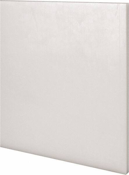 Made in USA - 1 Ft. Long x 6 Inch Wide x 1/4 Inch High, Acetal, Rectangular Plastic Bar - Natural - Apex Tool & Supply