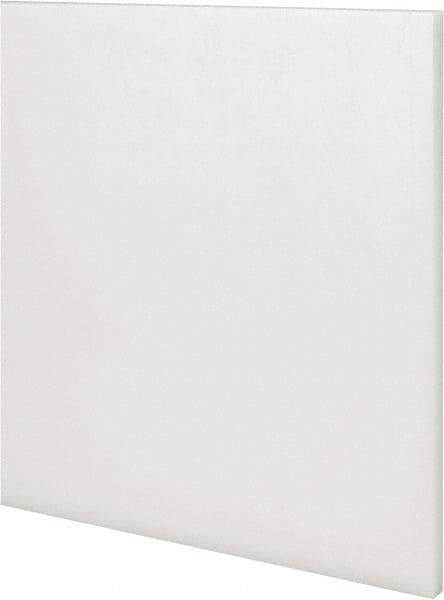 Made in USA - 2 Ft. Long x 6 Inch Wide x 1/4 Inch High, Acetal, Rectangular Plastic Bar - Natural - Apex Tool & Supply