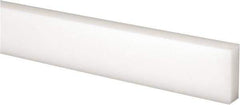 Made in USA - 2 Ft. Long x 1 Inch Wide x 3/8 Inch High, Acetal, Rectangular Plastic Bar - Natural - Apex Tool & Supply