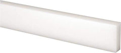 Made in USA - 4 Ft. Long x 1 Inch Wide x 3/8 Inch High, Acetal, Rectangular Plastic Bar - Natural - Apex Tool & Supply