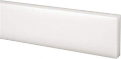 Made in USA - 4 Ft. Long x 1-1/2 Inch Wide x 3/8 Inch High, Acetal, Rectangular Plastic Bar - Natural - Apex Tool & Supply