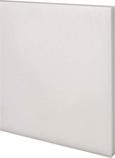 Made in USA - 2 Ft. Long x 6 Inch Wide x 3/8 Inch High, Acetal, Rectangular Plastic Bar - Natural - Apex Tool & Supply