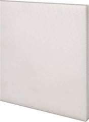 Made in USA - 2 Ft. Long x 6 Inch Wide x 3/8 Inch High, Acetal, Rectangular Plastic Bar - Natural - Apex Tool & Supply