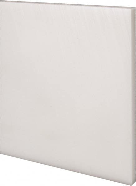Made in USA - 4' x 6" x 3/8" Natural (Color) Acetal Rectangular Bar - Apex Tool & Supply