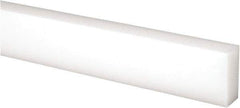 Made in USA - 4 Ft. Long x 1 Inch Wide x 1/2 Inch High, Acetal, Rectangular Plastic Bar - Natural - Apex Tool & Supply