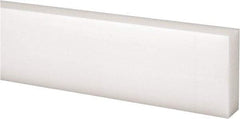 Made in USA - 2 Ft. Long x 1-1/2 Inch Wide x 1/2 Inch High, Acetal, Rectangular Plastic Bar - Natural - Apex Tool & Supply