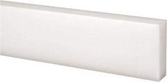 Made in USA - 4 Ft. Long x 1-1/2 Inch Wide x 1/2 Inch High, Acetal, Rectangular Plastic Bar - Natural - Apex Tool & Supply