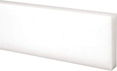 Made in USA - 1 Ft. Long x 2 Inch Wide x 1/2 Inch High, Acetal, Rectangular Plastic Bar - Natural - Apex Tool & Supply