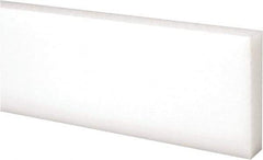 Made in USA - 2 Ft. Long x 2 Inch Wide x 1/2 Inch High, Acetal, Rectangular Plastic Bar - Natural - Apex Tool & Supply