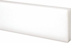 Made in USA - 4 Ft. Long x 2 Inch Wide x 1/2 Inch High, Acetal, Rectangular Plastic Bar - Natural - Apex Tool & Supply