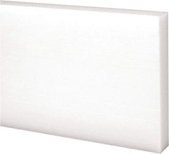 Made in USA - 2 Ft. Long x 3 Inch Wide x 1/2 Inch High, Acetal, Rectangular Plastic Bar - Natural - Apex Tool & Supply