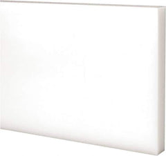 Made in USA - 2 Ft. Long x 4 Inch Wide x 1/2 Inch High, Acetal, Rectangular Plastic Bar - Natural - Apex Tool & Supply