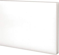 Made in USA - 4 Ft. Long x 4 Inch Wide x 1/2 Inch High, Acetal, Rectangular Plastic Bar - Natural - Apex Tool & Supply