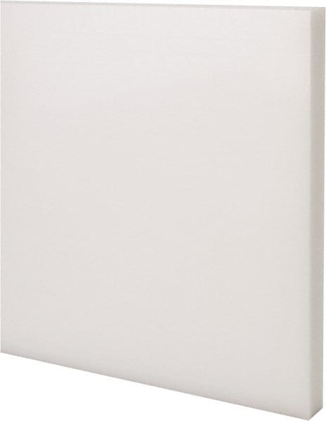 Made in USA - 1' x 6" x 1/2" Natural (Color) Acetal Rectangular Bar - Apex Tool & Supply