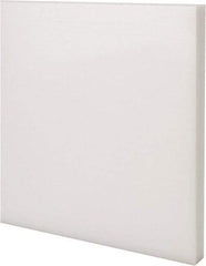 Made in USA - 2 Ft. Long x 6 Inch Wide x 1/2 Inch High, Acetal, Rectangular Plastic Bar - Natural - Apex Tool & Supply