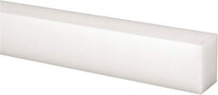 Made in USA - 2 Ft. Long x 1 Inch Wide x 3/4 Inch High, Acetal, Rectangular Plastic Bar - Natural - Apex Tool & Supply