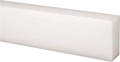 Made in USA - 4 Ft. Long x 1-1/2 Inch Wide x 3/4 Inch High, Acetal, Rectangular Plastic Bar - Natural - Apex Tool & Supply