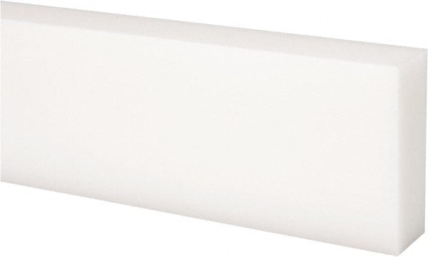 Made in USA - 1' x 2" x 3/4" Natural (Color) Acetal Rectangular Bar - Apex Tool & Supply