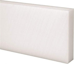 Made in USA - 2 Ft. Long x 3 Inch Wide x 3/4 Inch High, Acetal, Rectangular Plastic Bar - Natural - Apex Tool & Supply