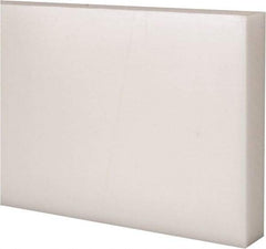 Made in USA - 4 Ft. Long x 4 Inch Wide x 3/4 Inch High, Acetal, Rectangular Plastic Bar - Natural - Apex Tool & Supply