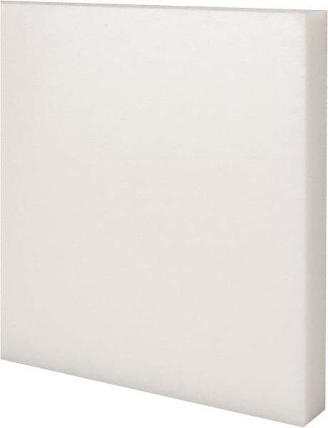 Made in USA - 1 Ft. Long x 6 Inch Wide x 3/4 Inch High, Acetal, Rectangular Plastic Bar - Natural - Apex Tool & Supply