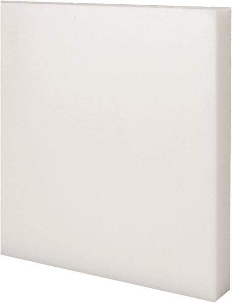 Made in USA - 4 Ft. Long x 6 Inch Wide x 3/4 Inch High, Acetal, Rectangular Plastic Bar - Natural - Apex Tool & Supply