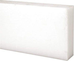 Made in USA - 4 Ft. Long x 3 Inch Wide x 1 Inch High, Acetal, Rectangular Plastic Bar - Natural - Apex Tool & Supply