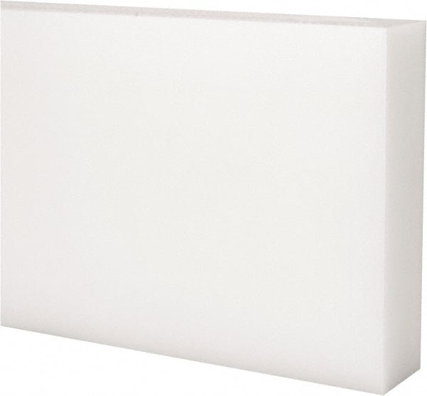 Made in USA - 1' x 4" x 1" Natural (Color) Acetal Rectangular Bar - Apex Tool & Supply