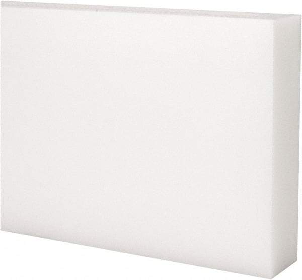 Made in USA - 4 Ft. Long x 4 Inch Wide x 1 Inch High, Acetal, Rectangular Plastic Bar - Natural - Apex Tool & Supply