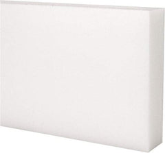 Made in USA - 4 Ft. Long x 4 Inch Wide x 1 Inch High, Acetal, Rectangular Plastic Bar - Natural - Apex Tool & Supply