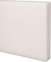 Made in USA - 1 Ft. Long x 6 Inch Wide x 1 Inch High, Acetal, Rectangular Plastic Bar - Natural - Apex Tool & Supply