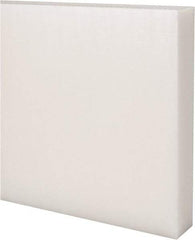 Made in USA - 2 Ft. Long x 6 Inch Wide x 1 Inch High, Acetal, Rectangular Plastic Bar - Natural - Apex Tool & Supply