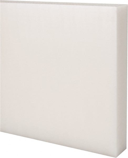 Made in USA - 4' x 6" x 1" Natural (Color) Acetal Rectangular Bar - Apex Tool & Supply