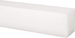 Made in USA - 1 Ft. Long x 1-1/2 Inch Wide x 1-1/4 Inch High, Acetal, Rectangular Plastic Bar - Natural - Apex Tool & Supply