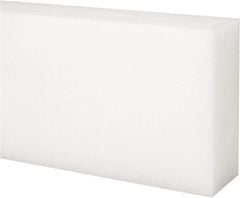 Made in USA - 1 Ft. Long x 3 Inch Wide x 1-1/4 Inch High, Acetal, Rectangular Plastic Bar - Natural - Apex Tool & Supply
