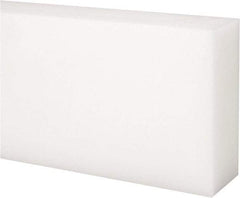 Made in USA - 2 Ft. Long x 3 Inch Wide x 1-1/4 Inch High, Acetal, Rectangular Plastic Bar - Natural - Apex Tool & Supply