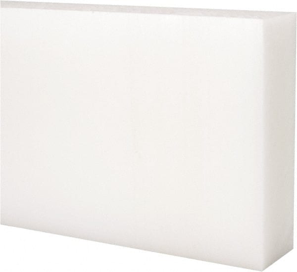 Made in USA - 1' x 4" x 1-1/4" Natural (Color) Acetal Rectangular Bar - Apex Tool & Supply