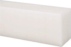 Made in USA - 2 Ft. Long x 2 Inch Wide x 1-1/2 Inch High, Acetal, Rectangular Plastic Bar - Natural - Apex Tool & Supply